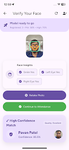 LocateLog selfie verification screen